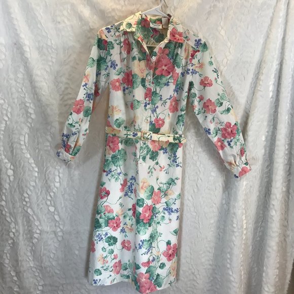 Vintage Dresses & Skirts - Vintage Classic 50' 60's Dress Morning Glory Print